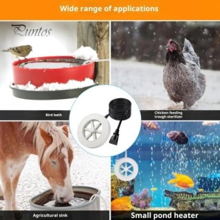 Vogelbad-Heizung für den Winter im Freien, wasserdicht, mit Thermostatregelung, automatischer Abschaltung, einfache Einrichtu