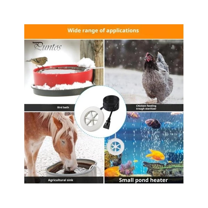 Vogelbad-Heizung für den Winter im Freien, wasserdicht, mit Thermostatregelung, automatischer Abschaltung, einfache Einrichtu