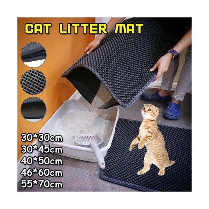 Haustier-Reinigungsprodukt, wasserdichtes Eva-Doppel-Katzenstreu-Matten-Einfang-Reinigungspad 30*30cm