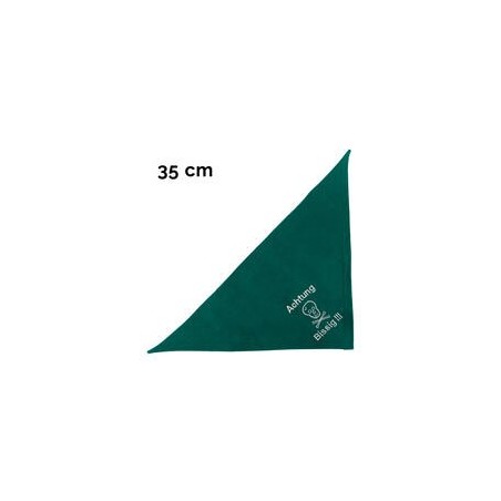Schecker - Besticktes Halstuch Totenkopf, Achtung Bissig! [35cm - Petrol]