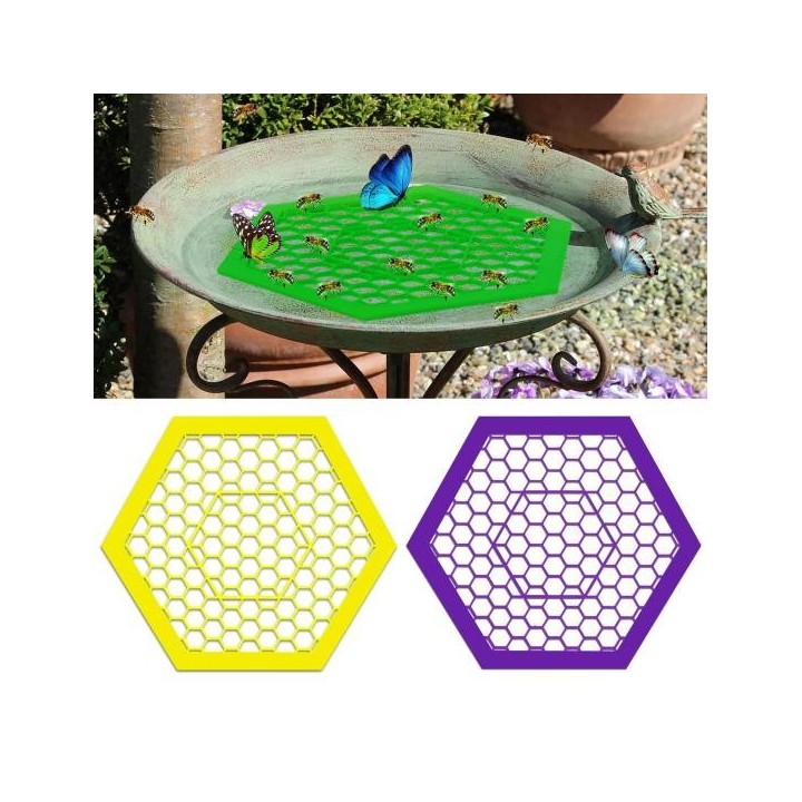 Bienentablett, farbenfrohe Insektentränke, Schmetterlings-Wasserstationen, Bienen-Wasserfangbecher, schwimmende Insel für dur