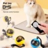 Interaktives Katzenballspielzeug mit Fernbedienung, automatisch bewegliches rollendes Katzenfederspielzeug, wiederaufladbar ü