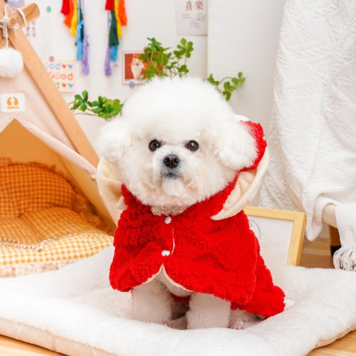 Hunde Herbst Winter Blumen halten sie warm Weihnachtsumhänge sind besser als Teddybären kleine Hunde Winter winddicht und war