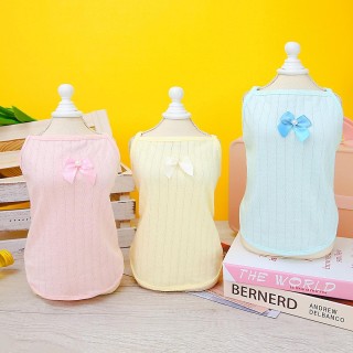 Frühling und Sommer 2023 Hundekleidung Haustierkleidung Teddy eignet sich für Sommerhaus-Sling-Haustierkleidung. S rosa