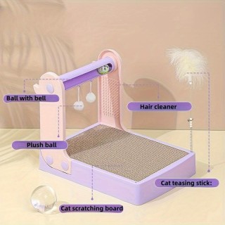 Strapazierfähiges Kratzbrett aus Wellpappe mit Krallenschleifer, Katzenspielzeug zum Kratzen und zur Unterhaltung von Katzen