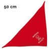 Schecker - Besticktes Halstuch Totenkopf, Achtung Bissig! [50cm - Rot]