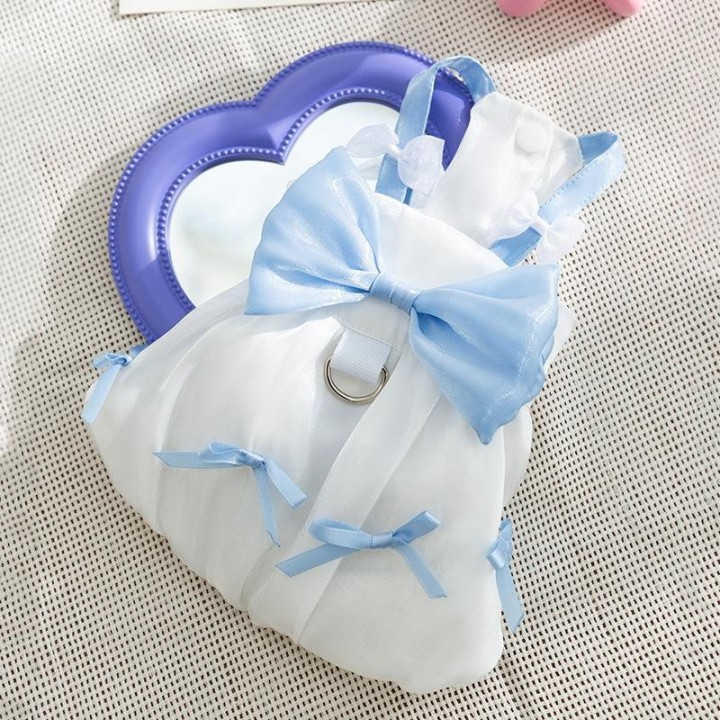 Frühling Sommer Katze Prinzessin Wind Bunte Schleife Streamer Hosenträger Rock Hund Kleid Haustier Rock Katze Kleidung S