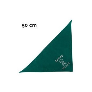 Schecker - Besticktes Halstuch Totenkopf, Achtung Bissig! [50cm - Petrol]
