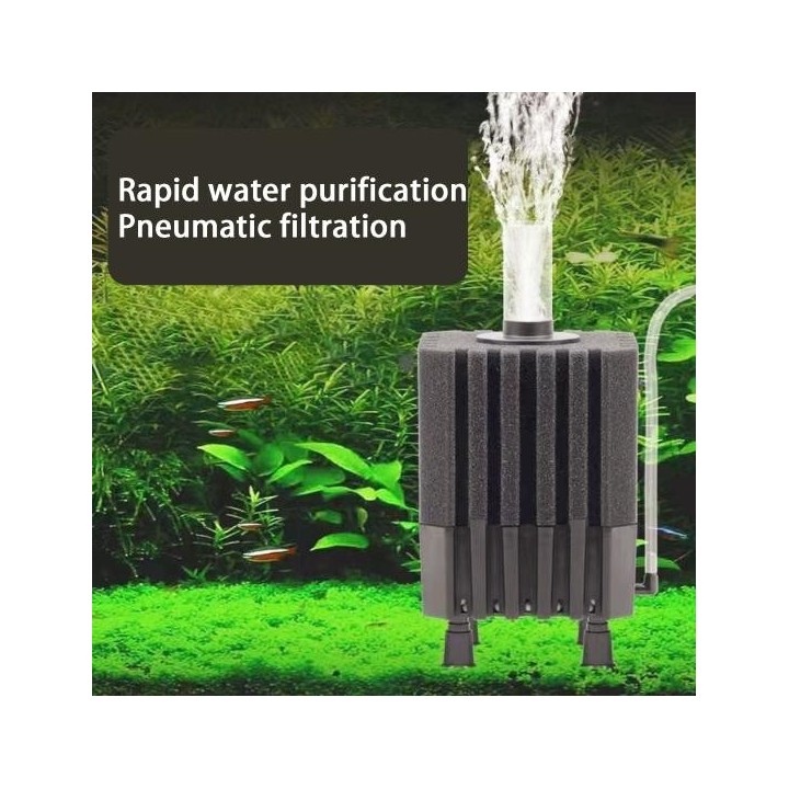 Aquariumfilter, schneller Schwammfilter zur Wasserreinigung, leiser, effizienter Aquariumreiniger, Aquariumzubehör S