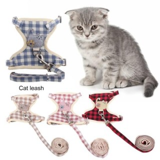 1 Set Katze Harness Drei-dimensional Muster Schnalle Einstellung Cartoon Bequem Brechen Freies Kleid Up S wein rot