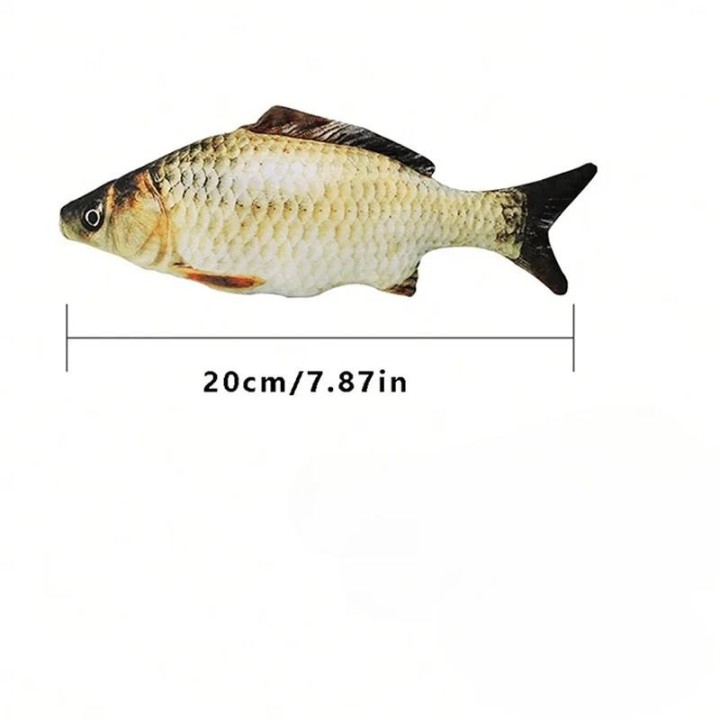 Simulierter Fisch, Haustier-Katzenspielzeug, Plüsch, simulierter Fisch mit Katzenminze, Plüsch-Katzenspielzeug, Fisch, necken