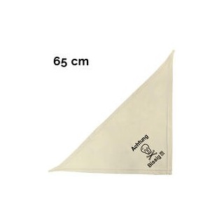 Schecker - Besticktes Halstuch Totenkopf, Achtung Bissig! [65cm - Beige]