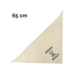 Schecker - Besticktes Halstuch Totenkopf, Achtung Bissig! [65cm - Beige]