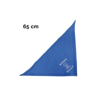 Schecker - Besticktes Halstuch Totenkopf, Achtung Bissig! [65cm - Royalblau]