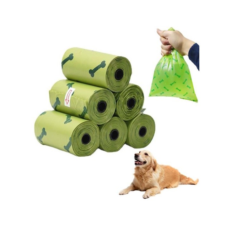 8/16/24 Rollen Hundekotbeutel, auslaufsicherer Kotbeutel-Ersatz für Wasserflasche und Hundeleine, Zubehör für den Außenbereic