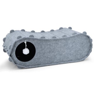 Katzenhöhlenbetten, Haustunnel, Spielbett, stabile Doppelschicht, für Innenkatzen, Nest, kratzfestes Peekaboo-Kätzchenhöhle,