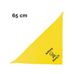 Schecker - Besticktes Halstuch Totenkopf, Achtung Bissig! [65cm - Gelb]