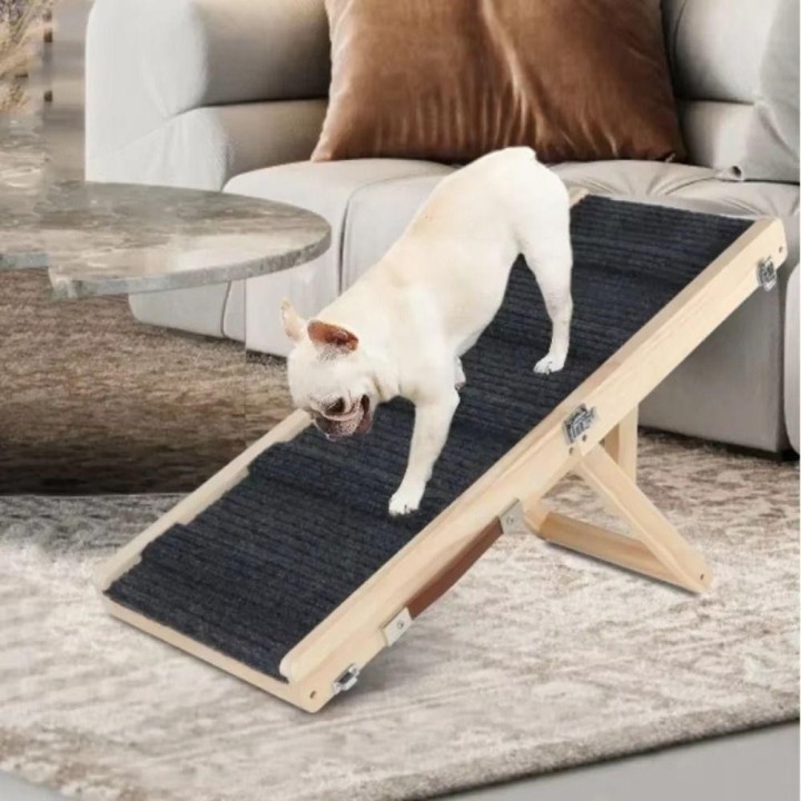 Tragbare faltbare Hunderampe, verstellbare Hundekletterleiter, weiche Haustierrampe, Schritte fürs Auto