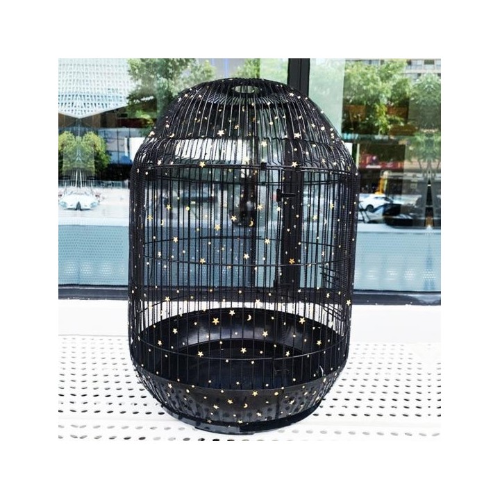 Vogelkäfig-Netzabdeckung, leicht zu reinigen, verstellbare, elastische, weiche Vogelkäfig-Netzrockabdeckung für Papageienkäfi