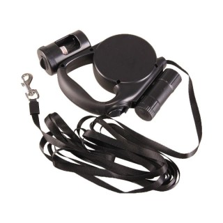 4,5 m LED Taschenlampe einziehbare einziehbare Haustier-Hundeleine, automatische flexible Leine, Leine, Leine mit Kotbox, Hei