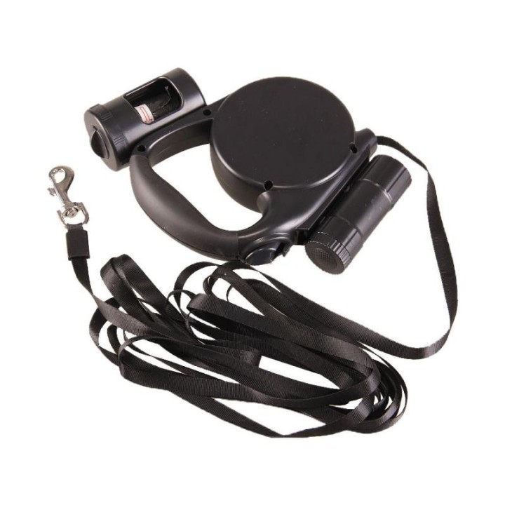 4,5 m LED Taschenlampe einziehbare einziehbare Haustier-Hundeleine, automatische flexible Leine, Leine, Leine mit Kotbox, Hei