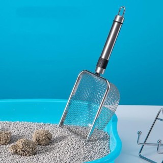 Katzenstreu Schaufel Feine Mesh Edelstahl Große Schaufel Komfortable Grip Haustier