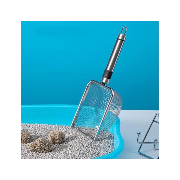 Katzenstreu Schaufel Feine Mesh Edelstahl Große Schaufel Komfortable Grip Haustier