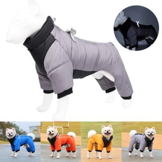 MCG Hundejacke, winddicht, hält warm, reflektierend, für Welpen, Hunde, Outdoor, vierbeiniger Mantel, Haustierkleidung 3XL bl