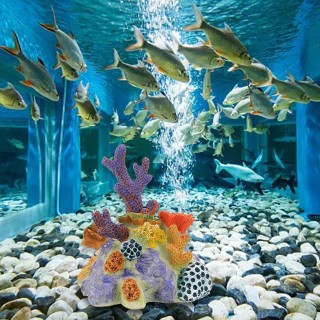 Korallenriff-Skulptur – atemberaubende Unterwasser-Ergänzung für Aquarien Size M