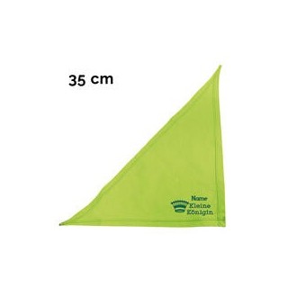 Schecker - Besticktes Halstuch kleine Königin + Krone + Name [35cm - Kiwi]