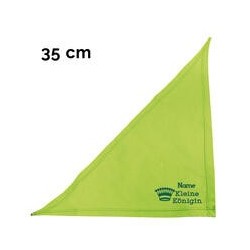 Schecker - Besticktes Halstuch kleine Königin + Krone + Name [35cm - Kiwi]