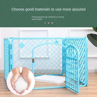 Haustiergehege, Hundeisolationstür, Hundekäfig, Zaun, Eisen, Kleine und mittelgroße Hundehütte, Hauszaunkäfig 90x90x60 weiß