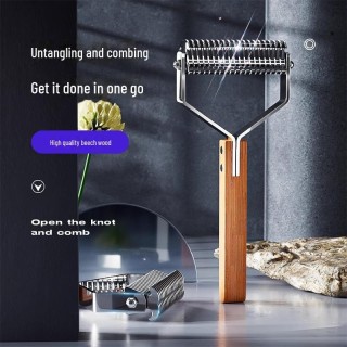 Entwirrungskamm für Haustiere für Katzen und Hunde – Langhaarbürste und Fellwechselwerkzeug single blade small size - 14 teet