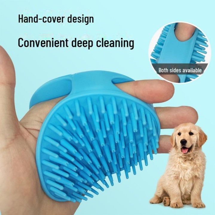 „Haustier-Badebürste für Katzen und Hunde – Perfekt zum Baden und Pflegen“ rosa