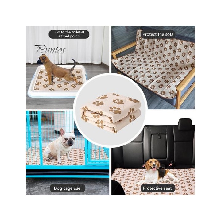 Praktische Haut-Touch-Soft Dog Pee Pad Training Induction Pet Windel Matte Haustier Zubehör S beige