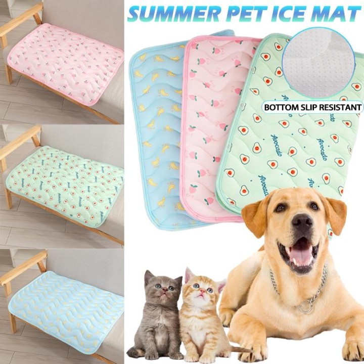 Sommer Hund Kühlmatte Atmungsaktive Haustier Hund Bett Decke Eis Seide Pad Sofa Zwinger für Kleine Mittelgroße Hunde Katzen H