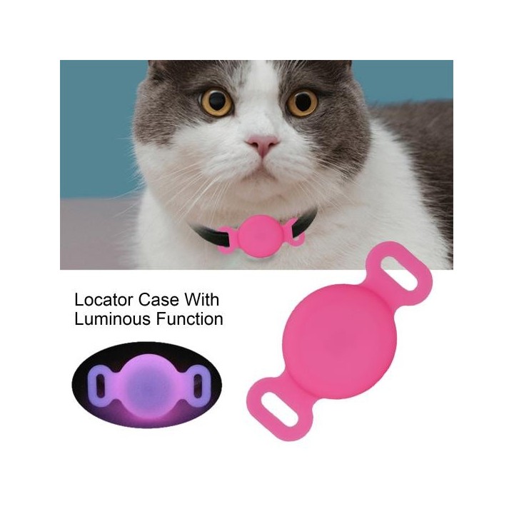 Locator-Hülle, wasserdicht, Hundehalsband-Locator-Halter, leuchtende Silikonhülle, Anti-Lost-Haustier-Tracker S grün