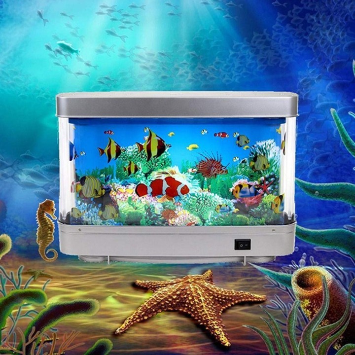 Mit Schalter Künstliche Fisch Tank Lampe Aquarium Dekorative Nacht Licht Schlafzimmer B-EU Plug