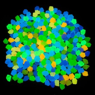 pcs Rhombus Colorful Safe Lawn Decor Decorative Pebbles Aquarium Ornament Luminous Stones green-100pcs