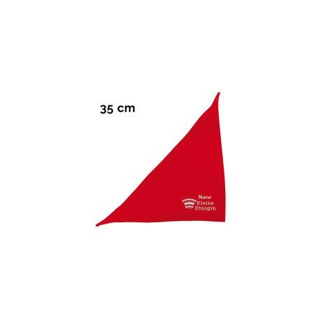 Schecker - Besticktes Halstuch kleine Königin + Krone + Name [35cm - Rot]