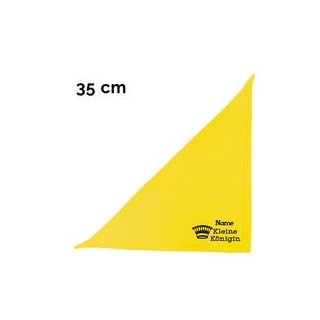 Schecker - Besticktes Halstuch kleine Königin + Krone + Name [35cm - Gelb]