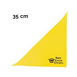 Schecker - Besticktes Halstuch kleine Königin + Krone + Name [35cm - Gelb]