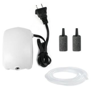 Leise Aquarium Luftpumpe Fischglas Einstellbarer Kompressor Sauerstoff Steine Lösen Maschine EU