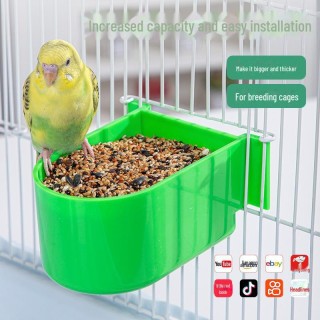 Papageienfutterspender aus Tigerfell von Black Phoenix: Vergrößerter Futter- und Wassernapf für die Vogelzucht extended and t