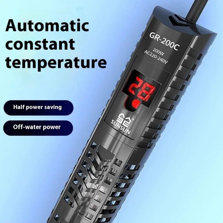 SUNSUN Aquarium-Tauchheizer, LCD-Display, digital, einstellbar, Wasserheizstab, konstante Temperaturregelung, 500 W EU adapte