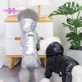 Hundezubehör, Haustier-Overalls, einfarbige Textur, Fleece-Kapuzenmantel für Hunde 2XL schwarz