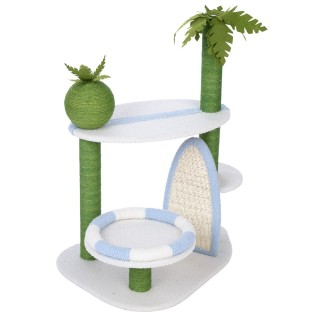TIAKI Kratzbaum Surfer - grün / weiß / blau