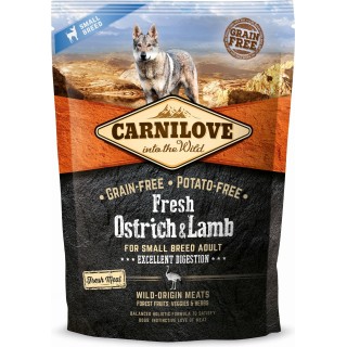 Carnilove Trockenfutter Fresh Ostrich & Lamb, Small Breed Dogs - 1,5 kg