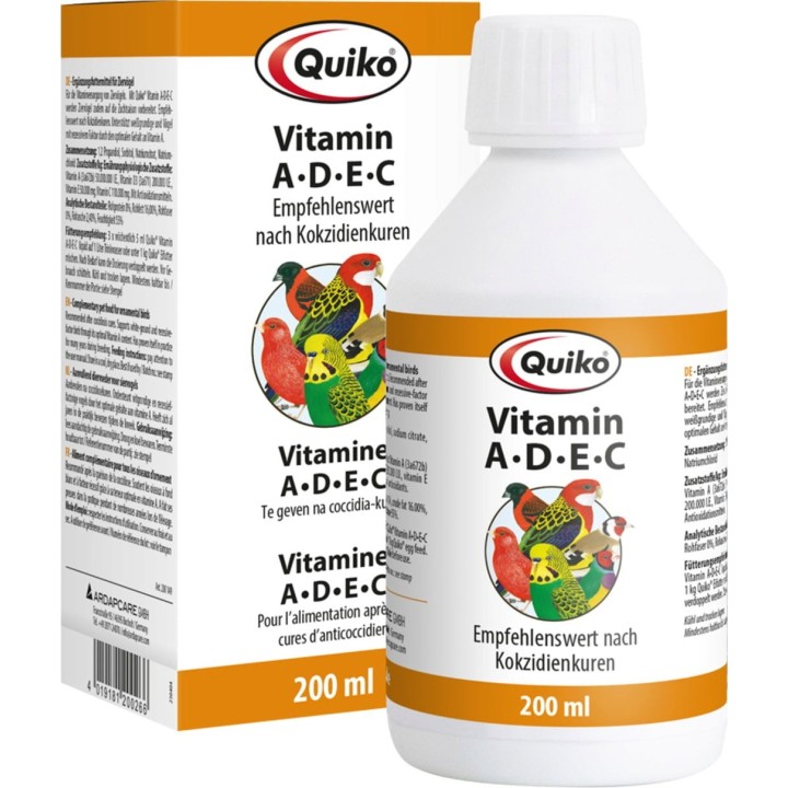 Quiko Vitamin A-D-E-C für Ziervögel - 200 ml