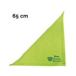 Schecker - Besticktes Halstuch kleine Königin + Krone + Name [65cm - Kiwi]